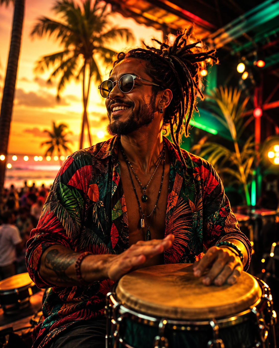 Visualizer tropical y reggae fusion